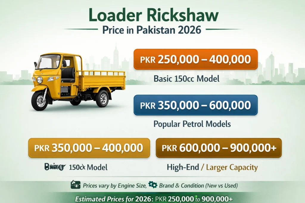 Loader Rickshaw Price in Pakistan